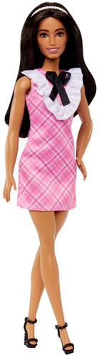 Barbie Fashionistas with black hair and pink dress