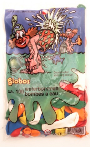 Globos 100 Waterbom made in Mexico in bag 1201