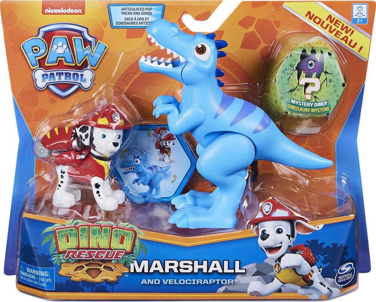 paw patrol dino pups marshall action figure