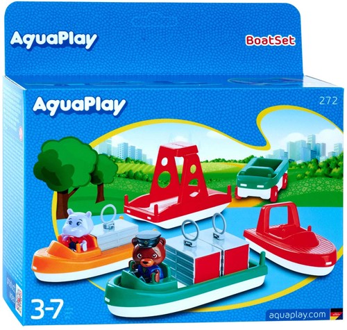 AquaPlay Boats Set with Wilma & Bo - 10 pieces