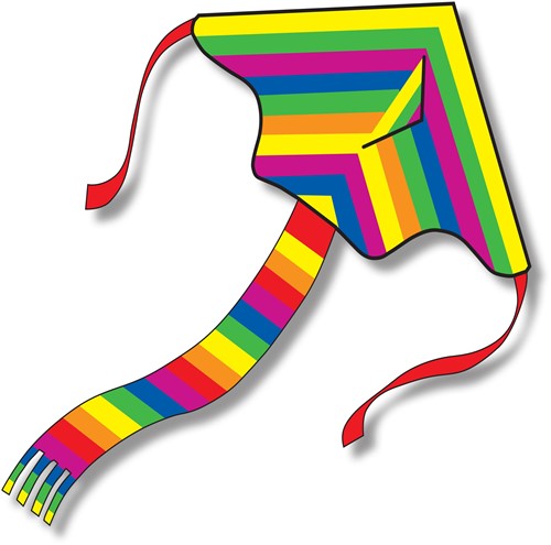 Knoop Kites Vlieger RainbowTail m.streep.1 lyn Knoop