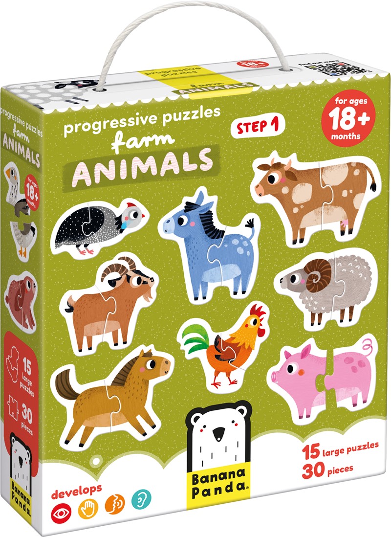 Farm Animals Jigsaw Puzzles in a Box