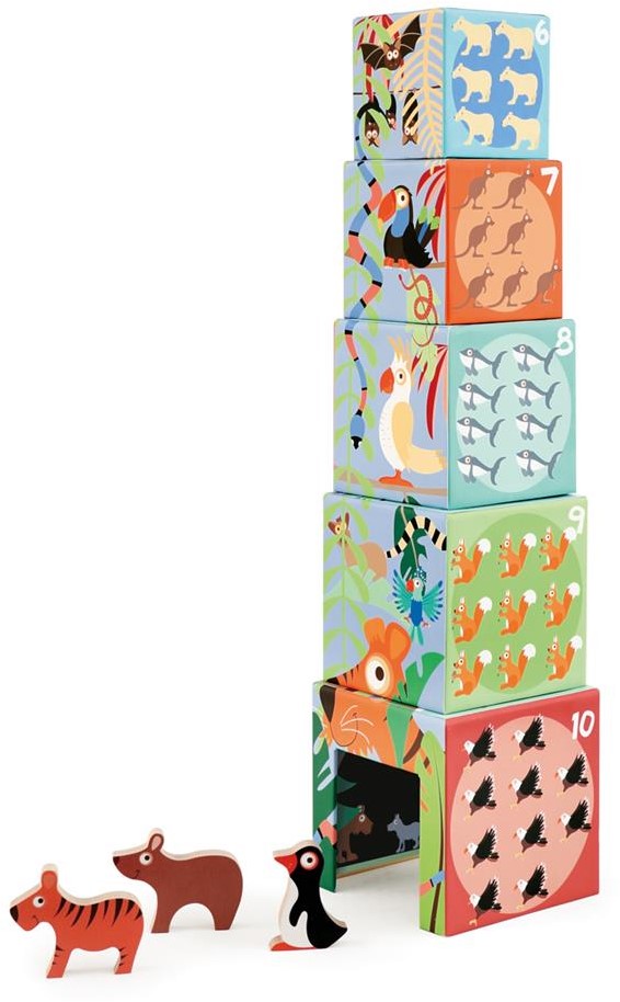 SCRATCH Stacking Tower - Animals of the World