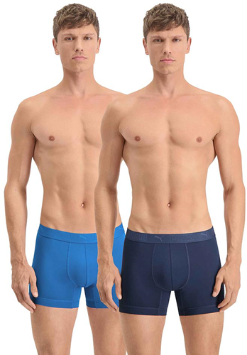 Puma Active Sport Boxer Twin Pack Blue - M