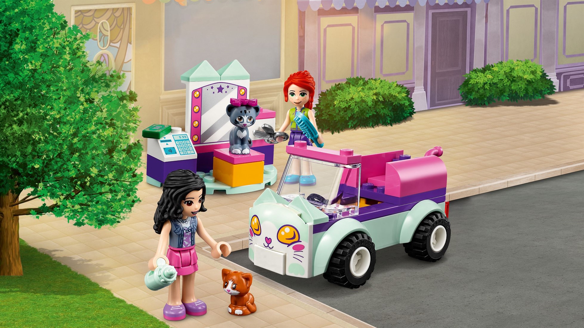 lego friends cat car