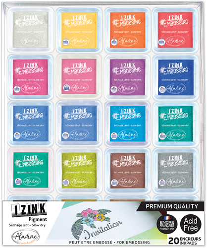 Aladine Aladine Izink Embossing Inktkussen Set Small 20 stuks