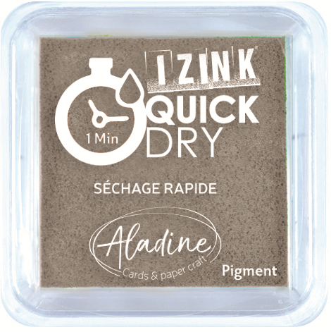 Aladine Aladine Izink Quick Dry Pigment Inktkussen 5x5 cm Grijs