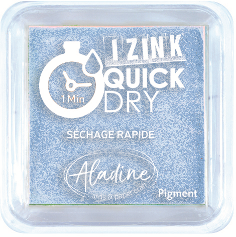 Aladine Aladine Izink Quick Dry Pigment Inktkussen 5x5 cm Pastel Blauw