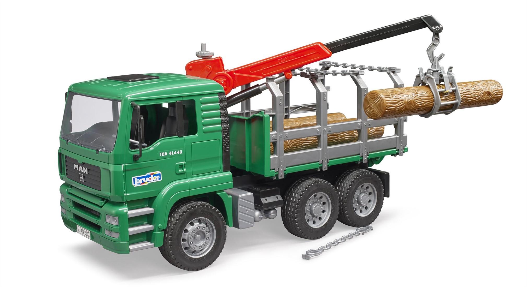 Bruder timber transporter MAN with crane trunks 02769