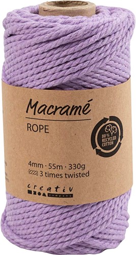 Macrame Koord Paars, 55m