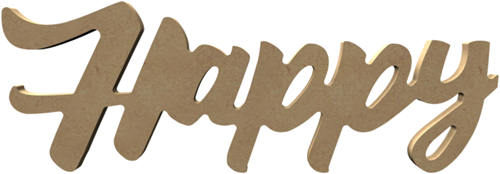 Gomille Gomille MDF Happy 39x13 cm