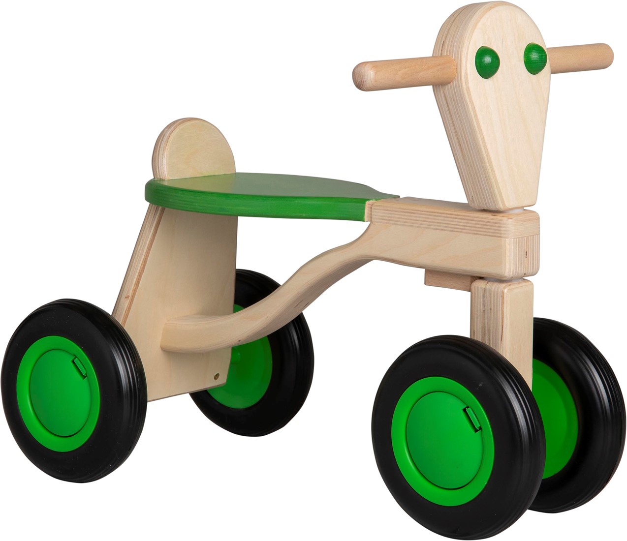voorbeeld verwijderen Laan Van Dijk Toys berken houten loopfiets - Groen Planet Happy ENG